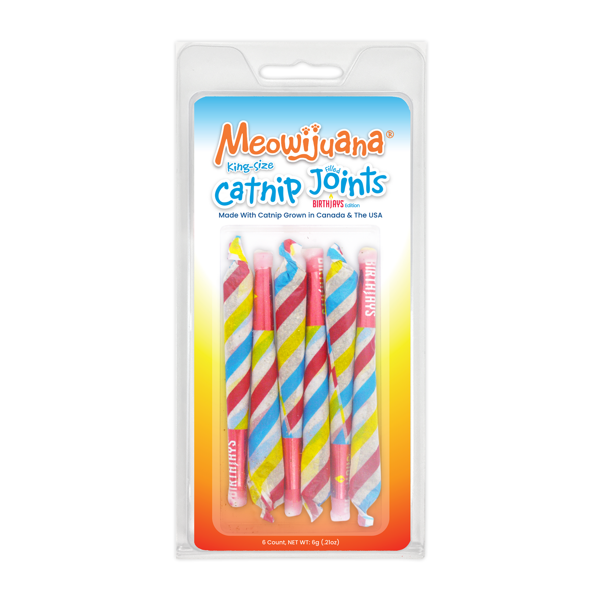 Meowijuana® | Birthjays™ - Party Size Catnip Joints by SmarterPaw® –  Meowijuana - A Catnip Company