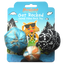 Colorful catnip-filled rock toys with mountain-themed packaging labeled 'Get Rocked' by Meowijuana.