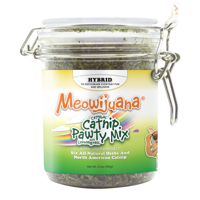 Jar of Catnibas® Catnip Pawty Mix with Lemongrass