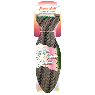 Sprinkle ‘n’ Scratch - Rainbow Trout Hanging Cardboard Scratcher