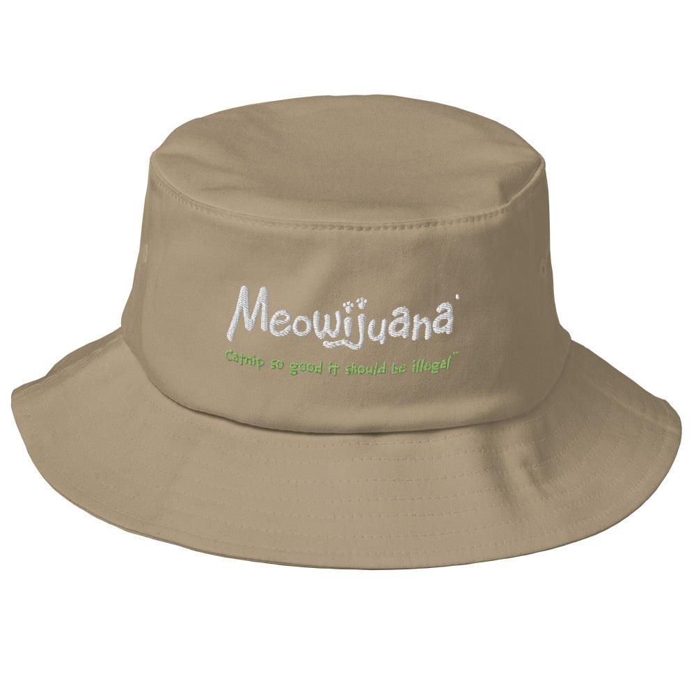 Old School Bucket Hat - Meowijuana - A Catnip Company